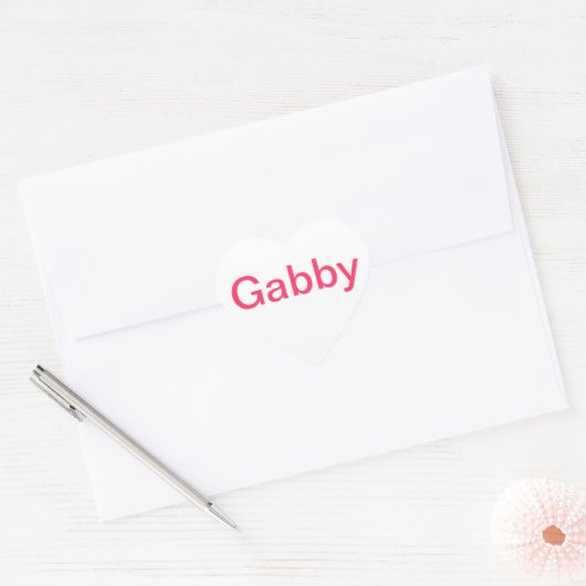 gekamde Gabby-stickers Hart Sticker (Envelop)