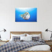 Gekamde Nautilus (Nautilus pompilius), grote bar Canvas Afdruk (Insitu (Slaapkamer))