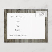 Gekanteld hout Bewaar de datum Aankondigingskaart (Achterkant)