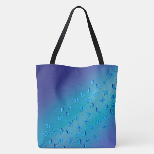 gekantelde Butterflies Tote Bag (Achterkant)