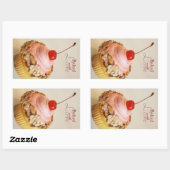 Gekantelde Cherry Cupcake Bakken Stickers (Vel)