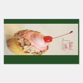 Gekantelde Cherry Cupcake Bakken Stickers