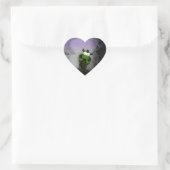 gekantelde draak hart sticker (Tas)