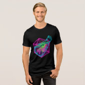 gekantelde fles Tri-Blend shirt (Voorkant volledig)