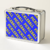 Gekantelde gele schuine pickleball tekst op helder (Achterkant)