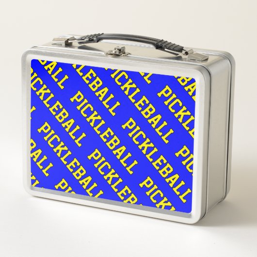 Gekantelde gele schuine pickleball tekst op helder (Voorkant)