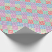 Gekantelde Gingham Patchwork Cadeaupapier (Hoek)