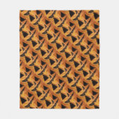 Gekantelde glimlachende Jack-O-Lanterns fleece dek (Voorkant)