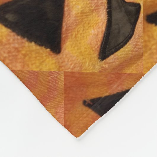 Gekantelde glimlachende Jack-O-Lanterns fleece dek (Hoek)