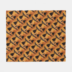 Gekantelde glimlachende Jack-O-Lanterns fleece dek Deken
