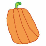 Gekantelde pompoen sculptuur fotobeeldje magneet<br><div class="desc">Geweldig voor Thanskgiving,  Halloween,  tuiniers,  etc.!</div>