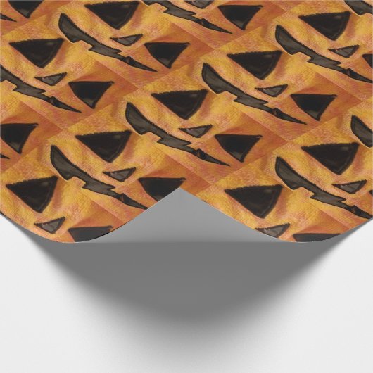 Gekantelde Smile Jack-O-Lantern inpakpapier (Hoek)