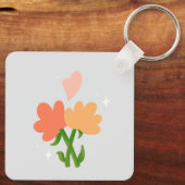 gekantelde tuin sleutelhanger (Achterkant)