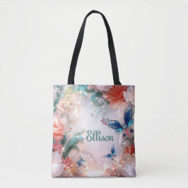 gekantelde tuin tote bag