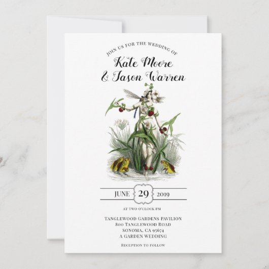  gekantelde tuinfeest kaart (Voorkant)