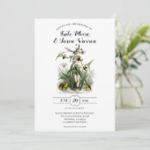  gekantelde tuinfeest kaart (Staand voorkant)