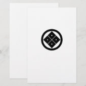 Gekantelde vierkante ogen in cirkel briefpapier (Voorkant / Achterkant)