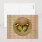  gekantelde vlinder briefkaart (Voorkant / Achterkant)