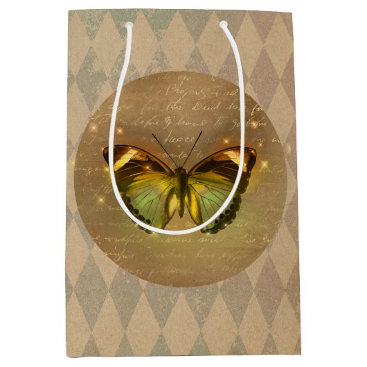 gekantelde vlinder medium cadeauzakje (Voorkant)