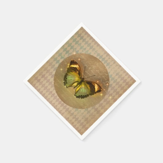  gekantelde vlinder servet (Hoek)