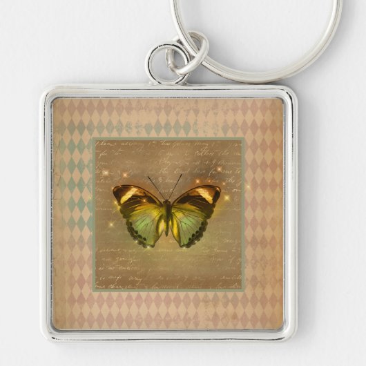  gekantelde vlinder sleutelhanger (Voorkant)