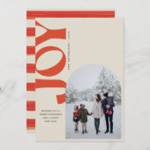 Gekantelde vreugde feestdagenkaart (Voorkant / Achterkant)