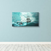 Gekapeld canvas (glanzend) afdruk (Insitu (Houten vloer))