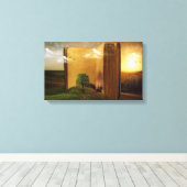 Gekapeld canvas (glanzend) afdruk (Insitu (Houten vloer))