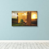 Gekapeld canvas (glanzend) afdruk (Insitu (Houten vloer))