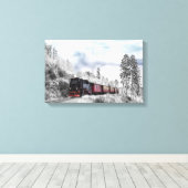 Gekapeld canvas (glanzend) afdruk (Insitu (Houten vloer))