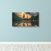 Gekapeld canvas (glanzend) afdruk (Insitu (Houten vloer))