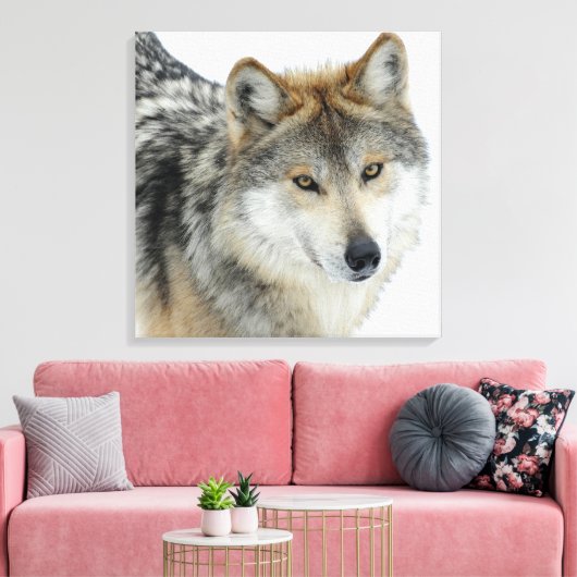 Gekapeld Canvas/Wolf Canvas Afdruk (Insitu (Woonkamer))