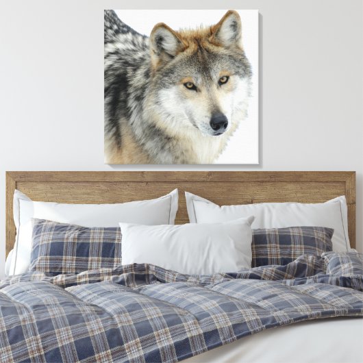 Gekapeld Canvas/Wolf Canvas Afdruk (Insitu (Slaapkamer))