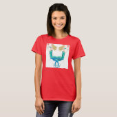 Gekarieerde mermaiden t-shirt (Voorkant volledig)