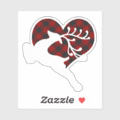 Gekarnd hart en hert sticker (Vel)