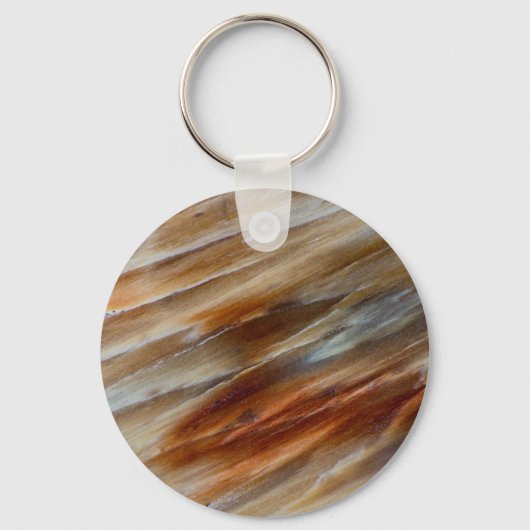 Gekarteld versteend hout sleutelhanger (Voorkant)
