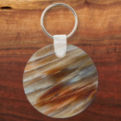 Gekarteld versteend hout sleutelhanger (Voorkant)
