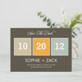 Gekartelde kalender save the date-aankondigingen ( date (Staand voorkant)