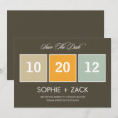 Gekartelde kalender save the date-aankondigingen ( date (Voorkant / Achterkant)