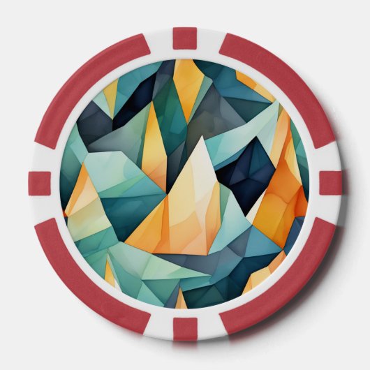 Gekartelde vormen Abstract Poker Chips (Voorkant)