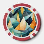 Gekartelde vormen Abstract Poker Chips (Achterkant)
