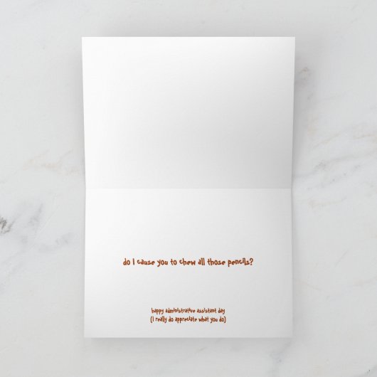 Gekauwde Potloden Kaart (Binnen)