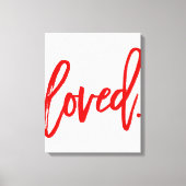 GEKEND. Rode moderne script lettertypografie Canvas Afdruk (Voorkant)