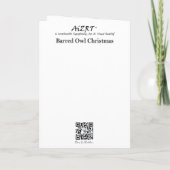 GEKERFDE OEHOE KERSTMISE - WILDE LEVEN FEESTDAGEN KAART (Achterkant)