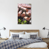Geketeld dak van Okinawaans huis Canvas Afdruk (Insitu (Slaapkamer))