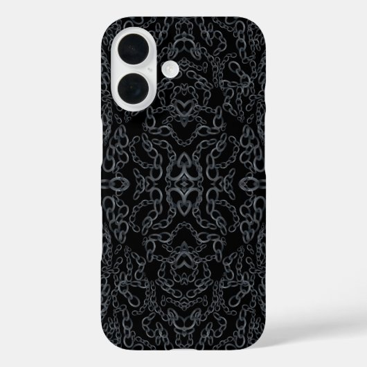 Geketende abstracte gespiegelde afbeelding grijs o Case-Mate iPhone case (Achterkant)