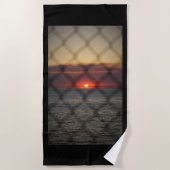 Geketende Zonsondergang Strandlaken (Voorkant)