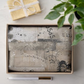 Geketste Botanische Collage Decoupage Tissuepapier (Geschenk)