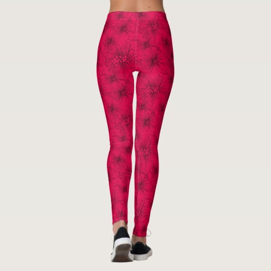 Geketste lilypilly geïnkte zwarte leggings (Achterkant)