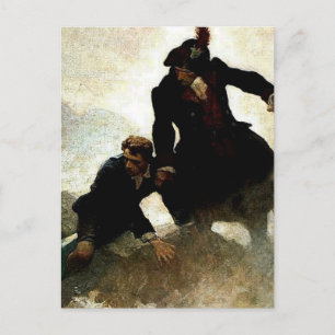 “Gekidnapt” Schilderij van NC Wyeth Briefkaart